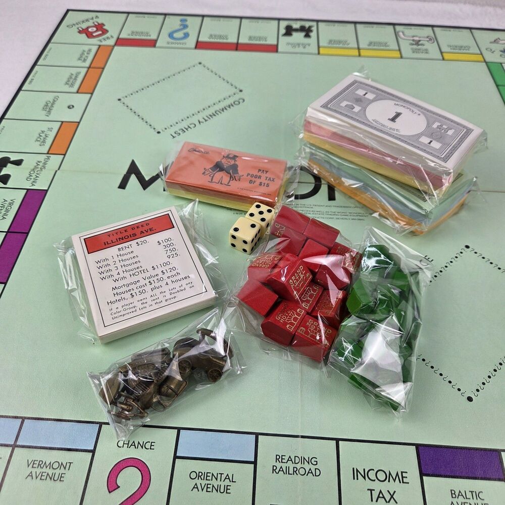 Vintage 1985 Monopoly 1935 Commemorative Tin Edition COMPLETE - Picture 7 of 15